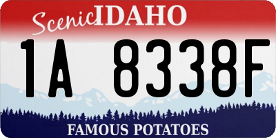 ID license plate 1A8338F