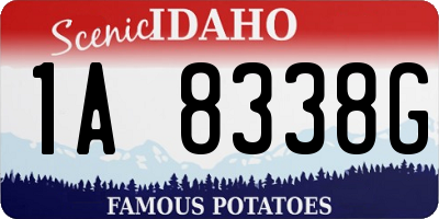 ID license plate 1A8338G