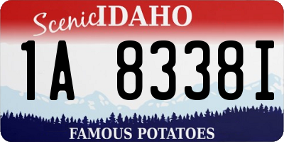 ID license plate 1A8338I
