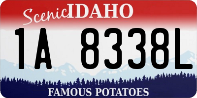 ID license plate 1A8338L