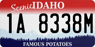 ID license plate 1A8338M