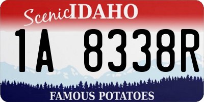 ID license plate 1A8338R