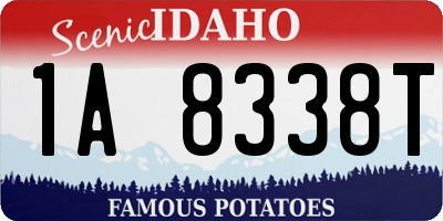 ID license plate 1A8338T