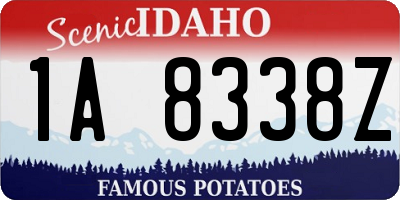 ID license plate 1A8338Z