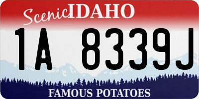 ID license plate 1A8339J