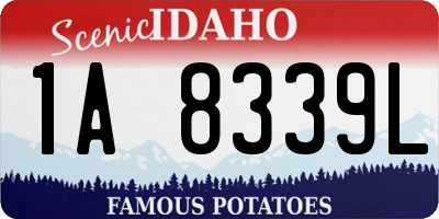 ID license plate 1A8339L