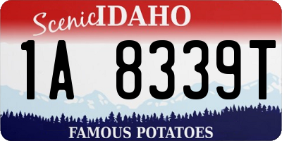 ID license plate 1A8339T