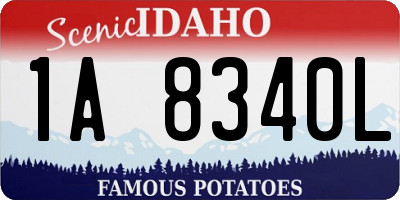 ID license plate 1A8340L