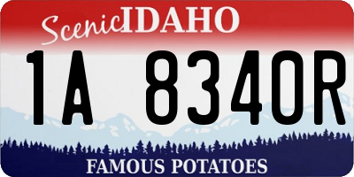 ID license plate 1A8340R