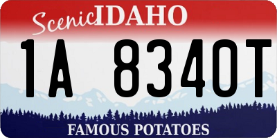 ID license plate 1A8340T