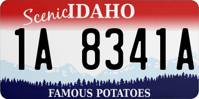 ID license plate 1A8341A