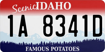 ID license plate 1A8341D