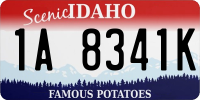 ID license plate 1A8341K