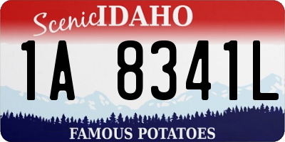 ID license plate 1A8341L
