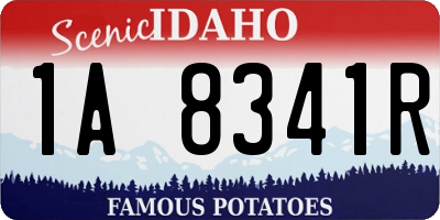 ID license plate 1A8341R