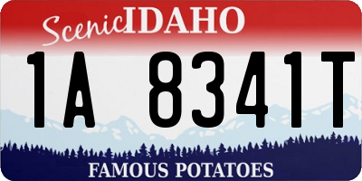 ID license plate 1A8341T