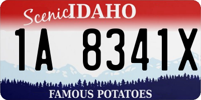 ID license plate 1A8341X