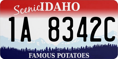 ID license plate 1A8342C