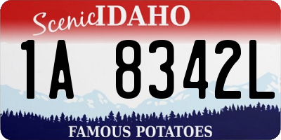 ID license plate 1A8342L