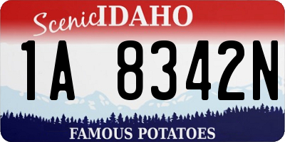 ID license plate 1A8342N
