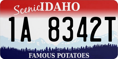ID license plate 1A8342T