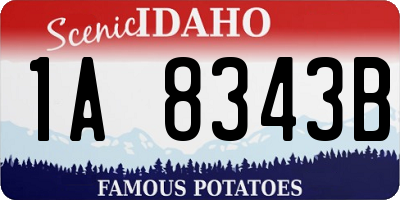 ID license plate 1A8343B