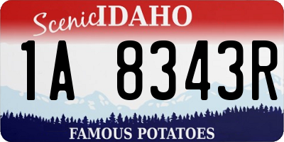 ID license plate 1A8343R