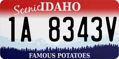 ID license plate 1A8343V