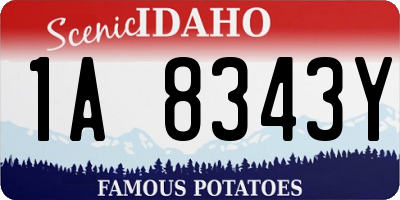 ID license plate 1A8343Y