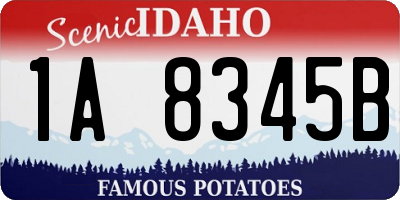 ID license plate 1A8345B