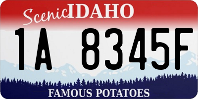 ID license plate 1A8345F