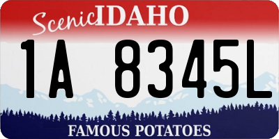 ID license plate 1A8345L