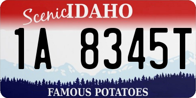 ID license plate 1A8345T
