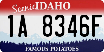 ID license plate 1A8346F