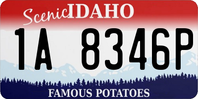 ID license plate 1A8346P