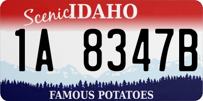 ID license plate 1A8347B