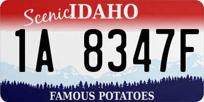 ID license plate 1A8347F