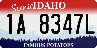 ID license plate 1A8347L