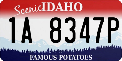 ID license plate 1A8347P