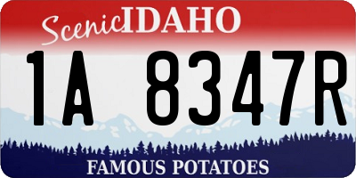 ID license plate 1A8347R