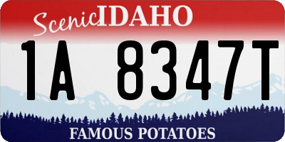 ID license plate 1A8347T