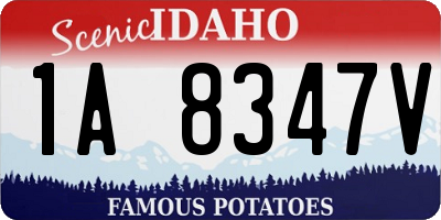 ID license plate 1A8347V