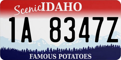 ID license plate 1A8347Z
