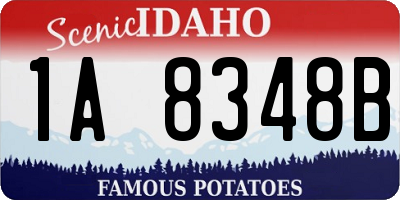 ID license plate 1A8348B