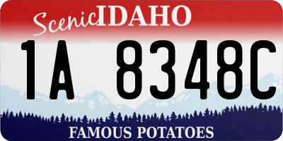 ID license plate 1A8348C