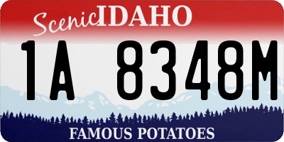 ID license plate 1A8348M