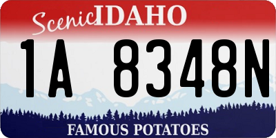 ID license plate 1A8348N