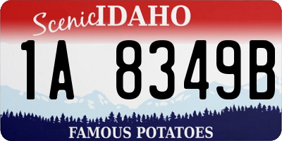 ID license plate 1A8349B