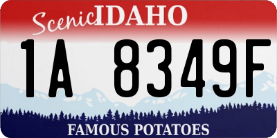 ID license plate 1A8349F