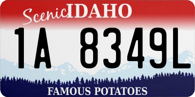 ID license plate 1A8349L